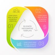 Vector color triangle infographic Template for cycle diagram graph presentation