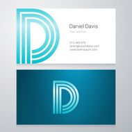 Letter D Business card template