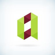 Modern letter A icon flat design element template N2