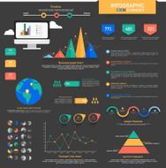 Set of various business infographic elements N5