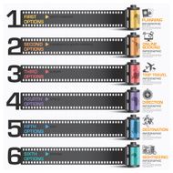 Travel And Journey Business Infographic With Continent Film Diagram N2