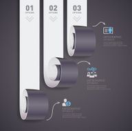 Vector spiral infographics banner N3