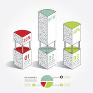 infographic template Modern Architecture box Design N2