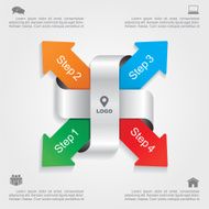 Infographic design template with elements and icons Vector N34