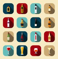 Modern Flat Dink Icon Set for Web and Mobile Application N4