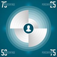 Business Infographics Design Template Vector Elements Minimal Pie Chart Illustration