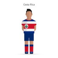 Costa Rica football player Soccer uniform N2