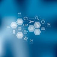 business infographic with unfocused background N279