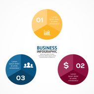 Vector circle triangle infographic Template for cycle diagram graph presentation N9