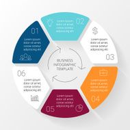 Vector circle lines infographic Template for cycle diagram graph presentation N5