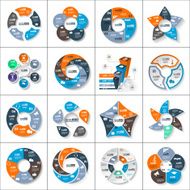 Modern paper infographics set N2