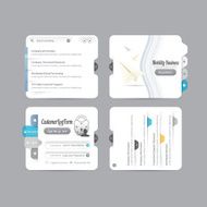 Web site design menu navigation elements with icons set