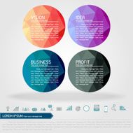 circle banner and business icon