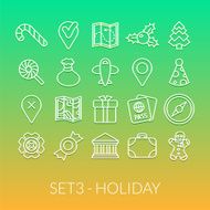 Outline icons thin flat design modern line stroke style N88