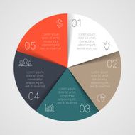 Vector circle infographic Template for cycle diagram graph presentation and N61
