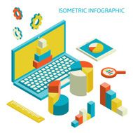 isometric business finance analytics chart graphic N5