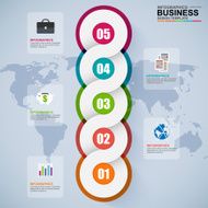 Abstract 3D digital business Infographic N38