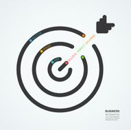 idea target concept diagram line style infographic template