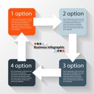 Modern vector info graphic for business project N291