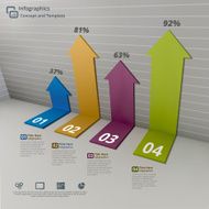 Arrow on Wall Infographic Background Concept