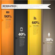 vector abstract 3d paper infographics N92