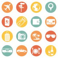 Vector Set of Travel and Vacation Icons N20