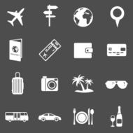 Vector Set of Travel and Vacation Icons N21