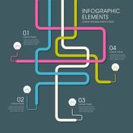 creative bulb route infographics design