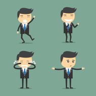 Concept of businessman worker expressing feeling and emotion N2