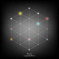 Hexagon line abstract banner design
