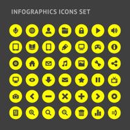 Set Infographics web icons or flat design elements N2