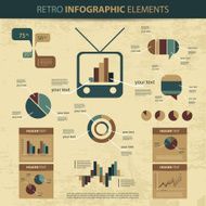 Vector Set of Retro Styled Infographic Elements