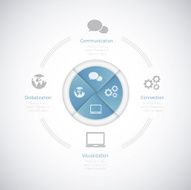 Modern business vector illustration infographic option elements