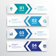 Design clean number banners template graphic or website layout N27