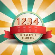 retro abstract label infographics