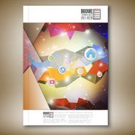 Infographic with colored circles triangle design background Brochure flyer or N4