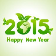 Happy New Year 2015 background with save the world