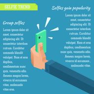 Vector isometric illustration Selfie in flat infographic style