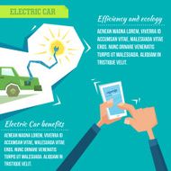 Electric car infographic illustration
