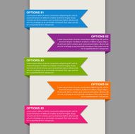 Abstract Colorful 3D Ribbons Infographic Design element N2