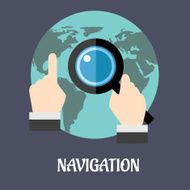 Navigation or search flat concept