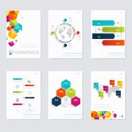 Set of infographics elements in modern flat business style N28