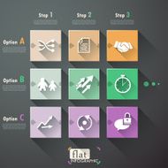 Flat infographic design N23