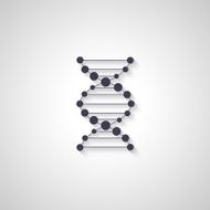 Medical dna connection spiral vector infographic icon element N3