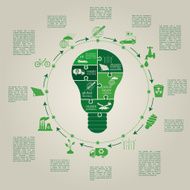 Environment ecology infographic elements Environmental risks N76