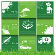 Environment ecology infographic elements Environmental risks N78