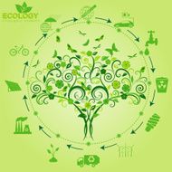 Environment ecology infographic elements Environmental risks N79