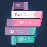 Modern roll paper Infographics banner template