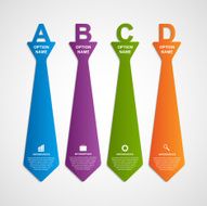 Modern infographic on business in the form of tie