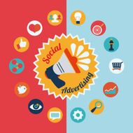 Social Advertising vector illustration N12